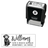 Doodle Dog Gift Return Address Dog Owner セルフインキングスタンプ (インサイチュ)