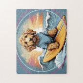 Doodle Dog Surfing ジグソーパズル (縦)