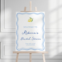 Doodle Dolce Vita Lemon Shower Welcome Sign