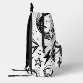 Doodle Edge – Teen Sketch Style Backpack プリントバックパック (左)