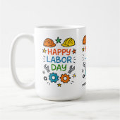 Doodle Fun Labor Day コーヒーマグカップ (左)