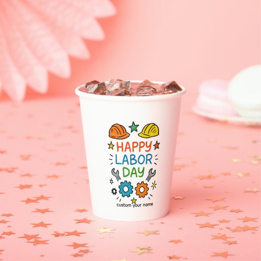 Doodle Fun Labor Day 紙コップ (インサイチュ)