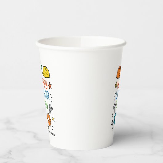 Doodle Fun Labor Day 紙コップ (左)