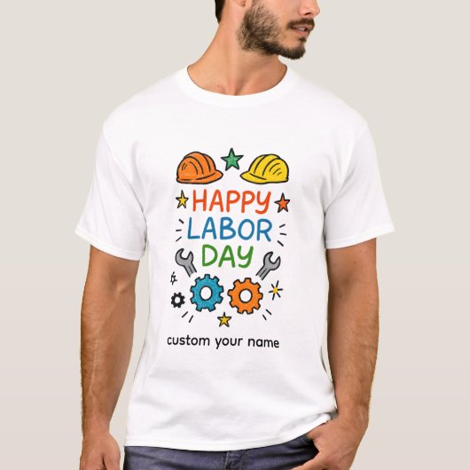 Doodle Fun Labor Day Tシャツ (正面)