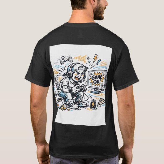 Doodle Gamer Action Tee Tシャツ (裏面)
