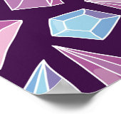 Doodle gems、ヴィンテージシームレスな背景。 ポスター (角)