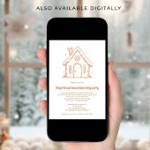 Doodle Gingerbread House Decorating Christmas 招待状