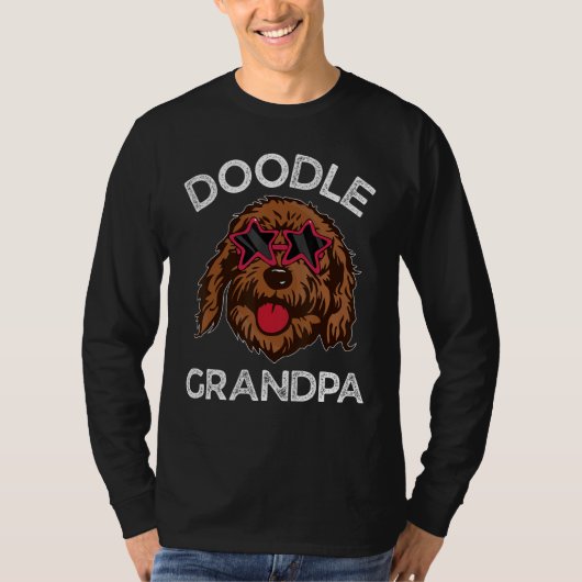 Doodle Grandpa Labradoodle Dog Father s Day Tシャツ (正面)