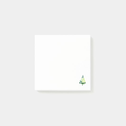 Doodle Green Christmas Tree ポストイット (正面)