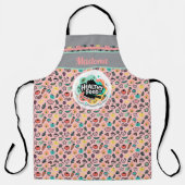 Doodle Healthy Food Kitchen Knife Sticker エプロン (正面)