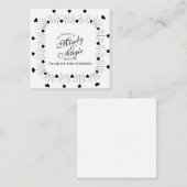 Doodle Hearts Frame Script Wedding エンクロージャーカード (正面/裏面)