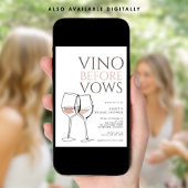 Doodle Illustration Vino Before Vows Bridal Shower 招待状