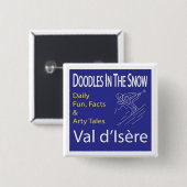 "Doodle in the Snow" button (badge) 缶バッジ (正面&裏面)