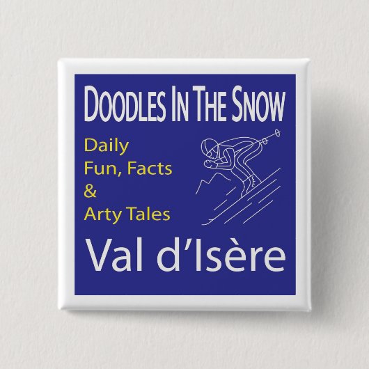 "Doodle in the Snow" button (badge) 缶バッジ (正面)