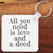 Doodle Keychain、必要なのは愛とドードルだけだ キーホルダー (裏面)