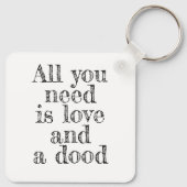 Doodle Keychain、必要なのは愛とドードルだけだ キーホルダー (裏面)