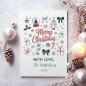 Doodle Line Art Christmas シーズンカード