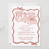 doodle Locally Grown Farmer's Market Baby Shower 招待状 (正面)