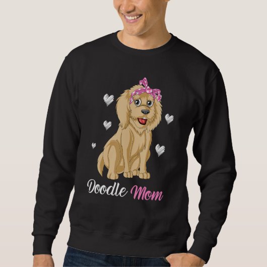Doodle Mom Funny And Cute Goldendoodle For Mom Mot スウェットシャツ (正面)