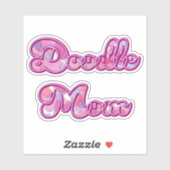 Doodle Mom Pink Heart Pop Art Typography Sticker シール (シート)