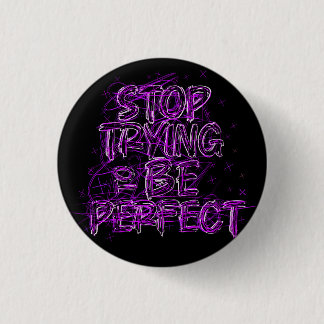 Doodle motivacional: Deja de intentar ser perfecto 缶バッジ