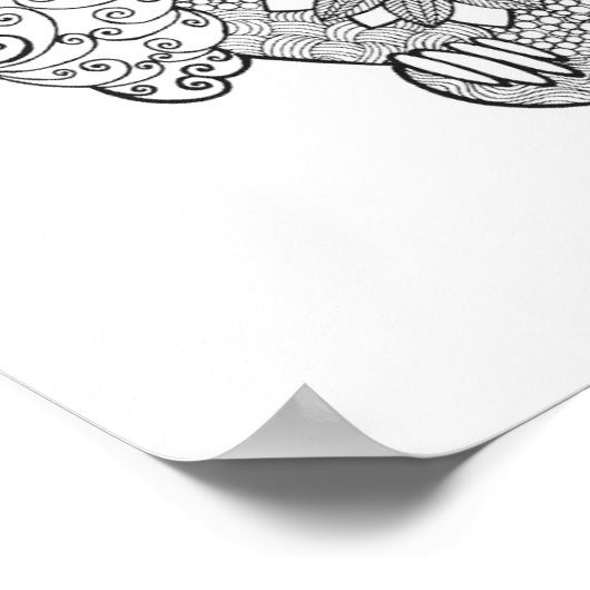 Doodle Owl 2 ポスター (角)