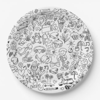 Doodle Paper Plate ペーパープレート
