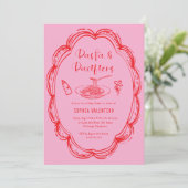 Doodle Pasta and Pacifiers Baby Shower  招待状 (スタンド正面)