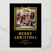 Doodle Photo Frame Christmas 箔シーズンカード (正面)