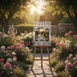 Doodle Photo Frame Engagement Party Welcome アクリルサイン