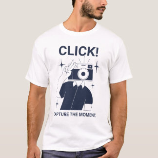 Doodle Photography T-Shirt – Creative Camera Sketc Tシャツ