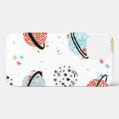 Doodle Saturnを使用したヴィンテージ宇宙のシームレスパターン Case-Mate iPhoneケース (裏面 (横))