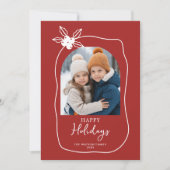 Doodle Scribble Christmas 4フォトハンドドロー シーズンカード (正面)