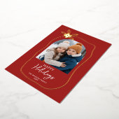 Doodle Scribble Christmas 4フォトハンドドロー 箔シーズンカード (回転した状態)