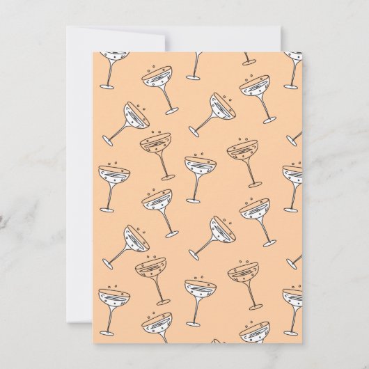 Doodle Sketch日付ファンキーアーチを保存 招待状 (裏面)