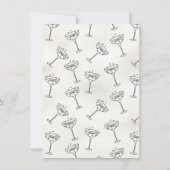 Doodle Sketch Cherub日ファンキー付アーチを保存 招待状 (裏面)