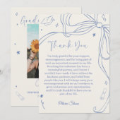 Doodle Style Senior Graduation Party Hand Drawn サンキューカード (正面/裏面)