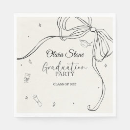 Doodle Style Senior Graduation Party Hand Drawn スタンダードランチョンナプキン