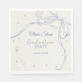 Doodle Style Senior Graduation Party Hand Drawn スタンダードランチョンナプキン