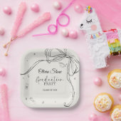 Doodle Style Senior Graduation Party Hand Drawn ペーパープレート (パーティー)