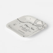 Doodle Style Senior Graduation Party Hand Drawn ペーパープレート (傾斜あり)