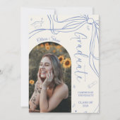 Doodle Style Senior Graduation Party Hand Drawn  案内状 (正面)