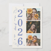 Doodle Style Senior Graduation Party Hand Drawn  案内状 (裏面)