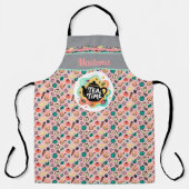 Doodle Tea Time Teapot Pastel Art エプロン (正面)