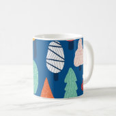 Doodle Trees:ヴィンテージ子供の背景。 コーヒーマグカップ (正面右)