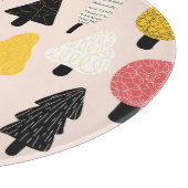 Doodle Trees:ヴィンテージ、抽象芸術自然。 カッティングボード (角)