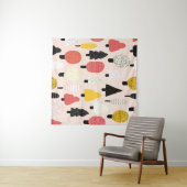 Doodle Trees:ヴィンテージ、抽象芸術自然。 タペストリー (インサイチュ(横))