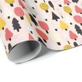 Doodle Trees:ヴィンテージ、抽象芸術自然。 ラッピングペーパー (ロールコーナー)