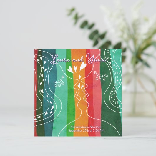 Doodle two women and love 招待状 (スタンド正面)