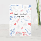 Doodle valentines day cards カード (裏面)